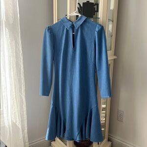 Shoshanna Blue Dress with Collar